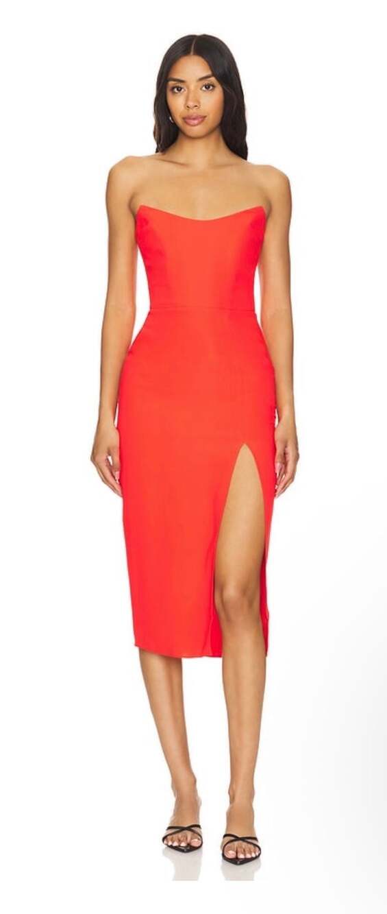 Amanda Uprichard Chamberlain Dress in Crimson